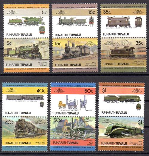 Serie Ferrocarriles Funafuti-Tuvalu Año 1985 (nuevo)